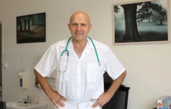 Výstřižek R. Gocal v ordinaci